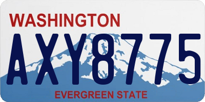 WA license plate AXY8775