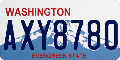 WA license plate AXY8780
