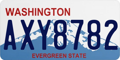 WA license plate AXY8782