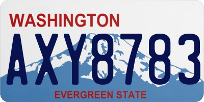 WA license plate AXY8783