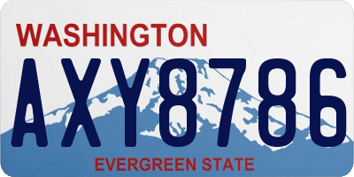 WA license plate AXY8786