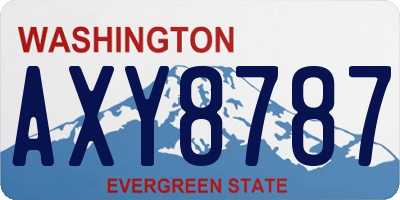 WA license plate AXY8787