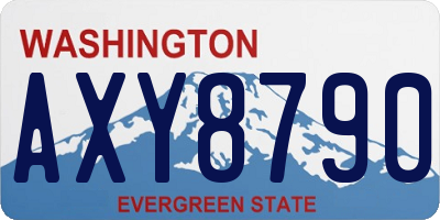 WA license plate AXY8790