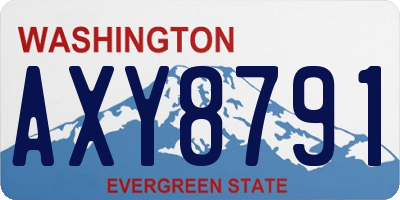 WA license plate AXY8791