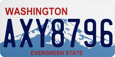 WA license plate AXY8796