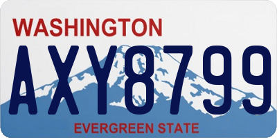 WA license plate AXY8799