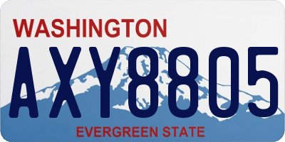 WA license plate AXY8805