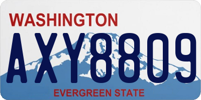 WA license plate AXY8809