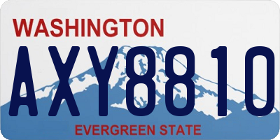 WA license plate AXY8810
