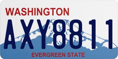 WA license plate AXY8811