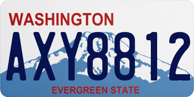 WA license plate AXY8812