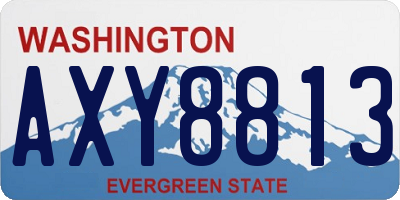 WA license plate AXY8813