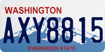 WA license plate AXY8815