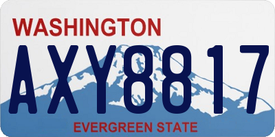 WA license plate AXY8817