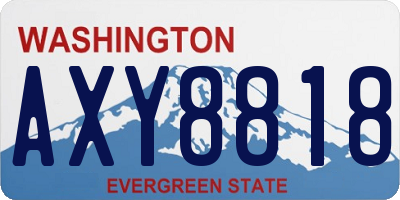 WA license plate AXY8818