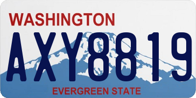 WA license plate AXY8819