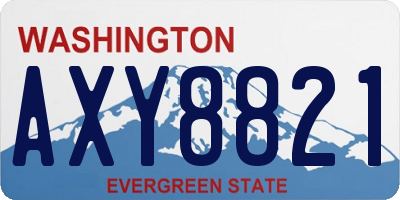 WA license plate AXY8821