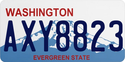 WA license plate AXY8823