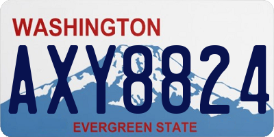WA license plate AXY8824