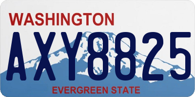 WA license plate AXY8825