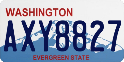 WA license plate AXY8827