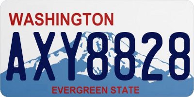 WA license plate AXY8828
