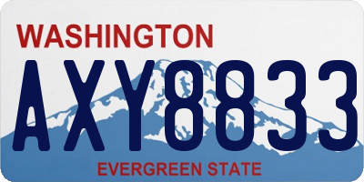 WA license plate AXY8833