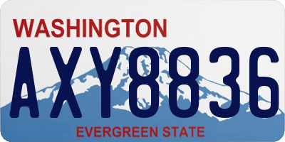WA license plate AXY8836
