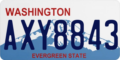 WA license plate AXY8843