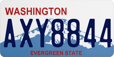 WA license plate AXY8844