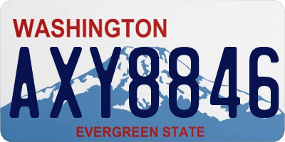 WA license plate AXY8846