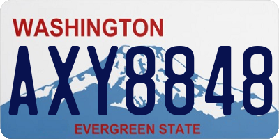 WA license plate AXY8848
