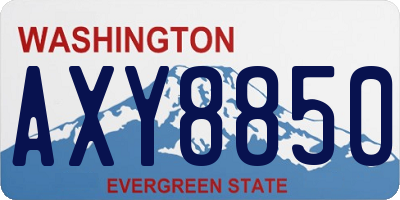 WA license plate AXY8850