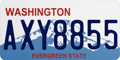 WA license plate AXY8855