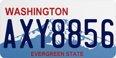 WA license plate AXY8856