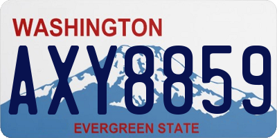 WA license plate AXY8859