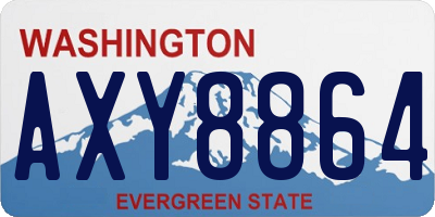 WA license plate AXY8864