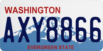 WA license plate AXY8866