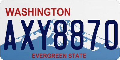 WA license plate AXY8870