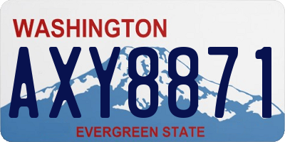 WA license plate AXY8871