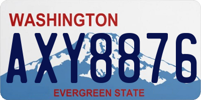 WA license plate AXY8876