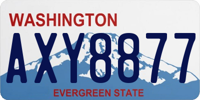 WA license plate AXY8877
