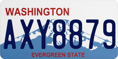WA license plate AXY8879