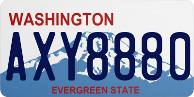WA license plate AXY8880