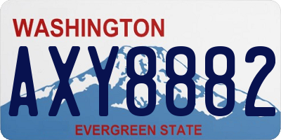 WA license plate AXY8882