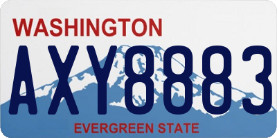 WA license plate AXY8883
