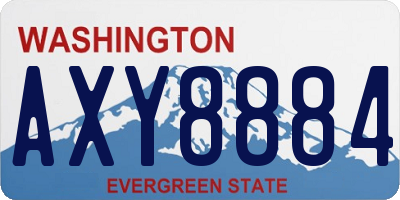 WA license plate AXY8884