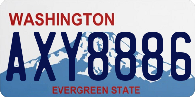 WA license plate AXY8886