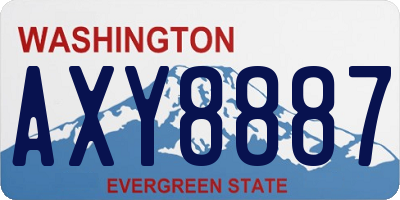 WA license plate AXY8887