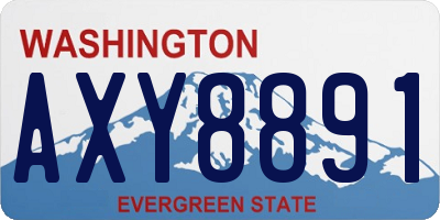 WA license plate AXY8891